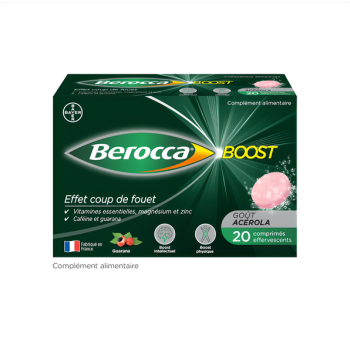 Berocca Boost Vitamine, Koffein und Guarana - Packung mit 20 Brausetabletten