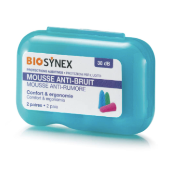 Biosynex Schaumstoff-Ohrenschutz - Box mit 2 Paaren