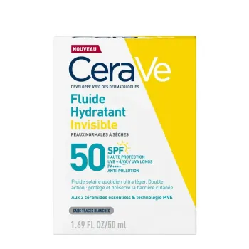 Unsichtbare Sonnenfluid SPF50 CeraVe - Flasche mit 50ml