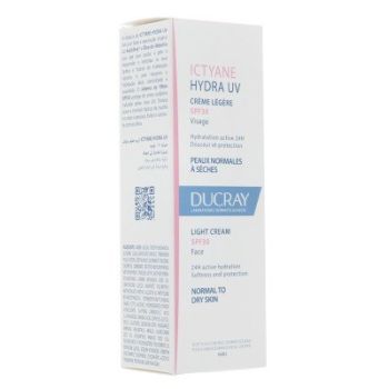 Ictyane hydra UV leichte Gesichtscreme für normale bis trockene Haut SPF 30 Ducray - Tube mit 40 ml