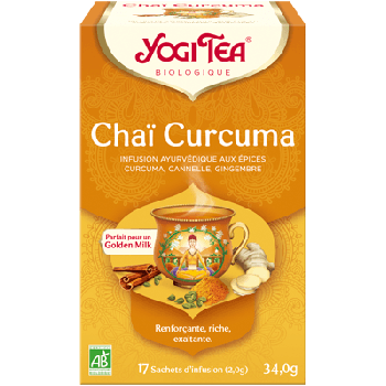 Kurkuma Chai Bio Tee Yogi Tea - Box mit 17 Beuteln
