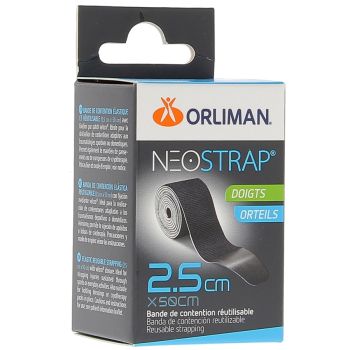Neostrap Finger und Zehen 2,5x50 cm Orliman - Box mit 1 wiederverwendbarem Kompressionsband