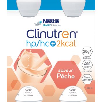 Clinutren HP/HC+ 2Kcal Geschmack Pfirsich - 4 Flaschen à 200 ml