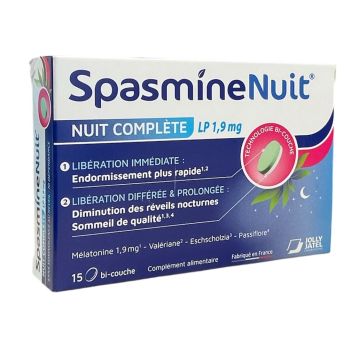 Spasmine Nacht Komplett Jolly-Jatel - Packung mit 15 Tabletten