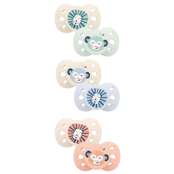 Anatomische Schnuller 6-18 Monate Tiere Biolane - 2er Pack Schnuller