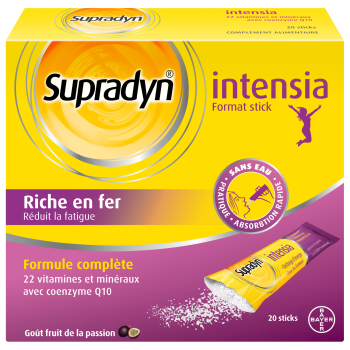 Supradyn Intensia Vitamine, Mineralien und Eisen 20 Sticks Reduziert die Müdigkeit