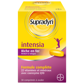 Supradyn Intensia zum Schlucken Vitamine, Mineralien und Eisen 30 Tabletten Reduziert die Müdigkeit