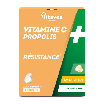 Vitamin C + Propolis Widerstand Vitavea - Packung mit 24 Kaudabletten