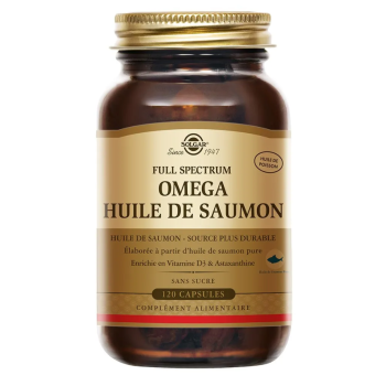 Vollspektrum Omega Lachsöl Solgar - Dose mit 120 Kapseln