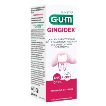 Gingidex Angriff Behandlung Mundspülung Zahnfleisch - Flasche mit 300 ml
