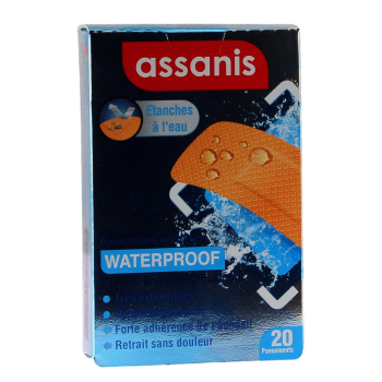 Wasserfeste Pflaster für oberflächliche Wunden Assanis - Packung mit 20 Pflastern
