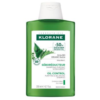 Seboregulierendes Shampoo für fettiges Haar mit Bio-Brennnessel Klorane - Flasche mit 200 ml