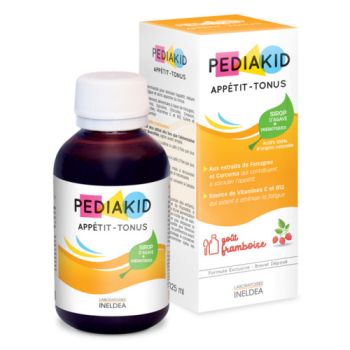 Pediakid Appetit - Tonus Geschmack Himbeere - Flasche mit 125 ml