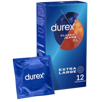 Durex Classic Jeans Extra Large XL - Schachtel mit 12 Kondomen