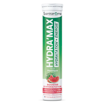 Hydra'max Lösung zur Hydratation Wassermelonenaroma Santarome - 20 Brausetabletten