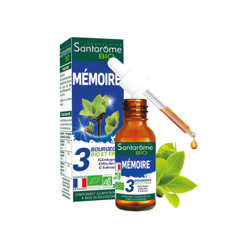 3 BIO und frische Knospen Gedächtnis Santarome BIO - Flasche mit 30 ml