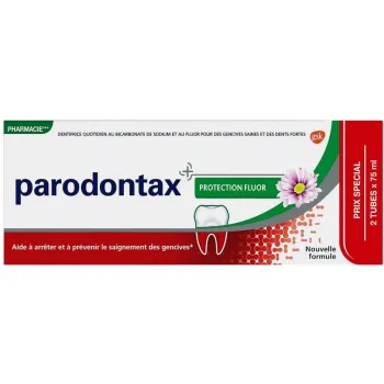 Parodontax Fluor-Gel-Zahnpasta - 2er-Pack mit 75 ml Tuben