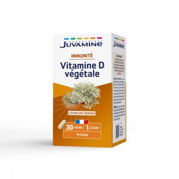Immunität Vitamin D pflanzlich Juvamine - Packung mit 30 Kapseln