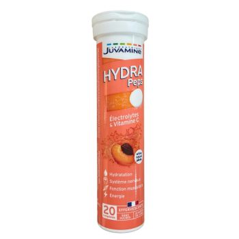 Hydra Peps Geschmack Pfirsich Juvamine - Tube mit 20 Brausetabletten