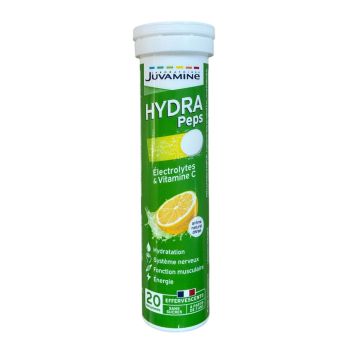 Hydra Peps Zitronenaroma Juvamine - Tube mit 20 Brausetabletten