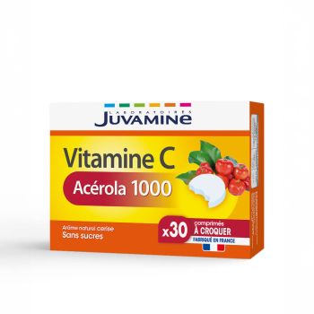 Vitamin C Acerola 1000 Juvamine - Packung mit 30 Kaudabletten