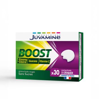 Boost Ginseng Guarana Vitamin C Juvamine - Packung mit 30 Kaudabletten