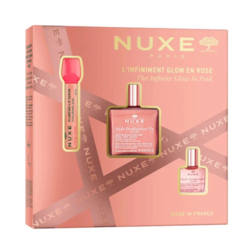 Coffret unendlich strahlend in Rosa Nuxe - Set mit 3 Produkten