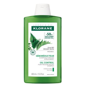 Seboregulierendes Shampoo für fettiges Haar mit Bio-Brennnessel Klorane - Flasche mit 400 ml