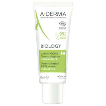 Biologie Bio A-Derma reichhaltige Feuchtigkeitscreme - 40ml Tube