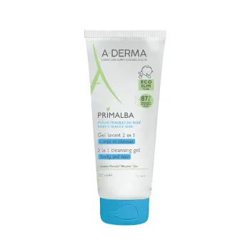 Primalba Waschgel 2 in 1 für Körper und Haare A-Derma - Tube mit 200 ml