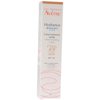 Emulsion Getönte Feuchtigkeitspflege Reichhaltig Hydrance BB Licht Avène - Tube von 40 ml