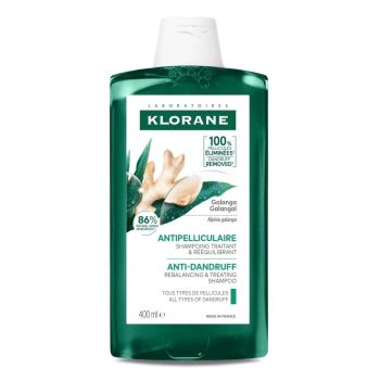 Klorane Anti-Schuppen-Shampoo zur Behandlung und Wiederherstellung - Flasche mit 400ml