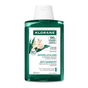 Klorane Anti-Schuppen-Shampoo zur Behandlung und Wiederherstellung - Flasche mit 200 ml