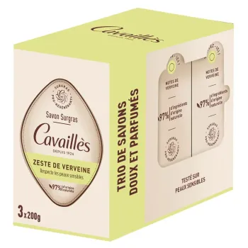 Überfettete Seife mit Eisenkraut-Duft Rogé Cavaillès - 3er-Pack à 200g