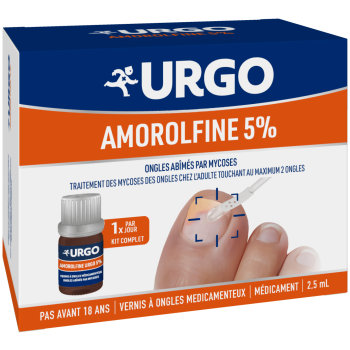 Amorolfine Urgo 5% Nagellack - Flasche mit 2,5 ml