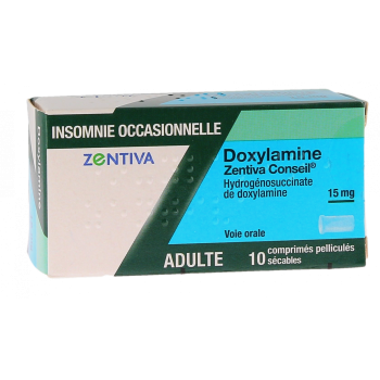 Doxylamin Zentiva 15 mg - Packung mit 10 teilbaren Filmtabletten