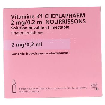 Vitamin K1 Roche 2mg/0,2ml Säuglinge Packung mit einer Ampulle