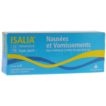 Isalia 7,5 mg &Uuml;belkeit und Erbrechen - Packung mit 8 orodispersiblen Tabletten