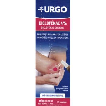 Diclofenac 4% entzündungshemmendes Gel Urgo - Flasche mit 25g (25ml)
