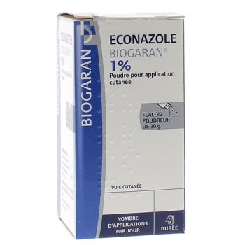 Econazol 1% Biogaran - Flasche mit 30g Pulver