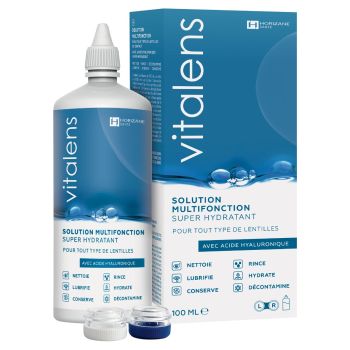Vitalens multifunktionale Lösung für Kontaktlinsen - Flasche mit 100 ml