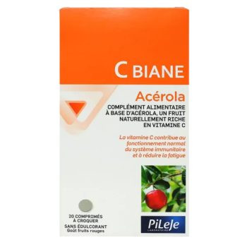 C Biane Acerola Pileje - Packung mit 20 Kaudabletten