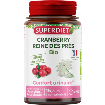 Cranberry Königin der Wiesen bio Superdiet - Packung mit 45 Tabletten