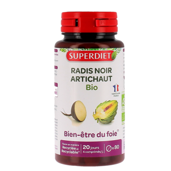 Schwarzer Rettich und Artischocke Bio Super Diet - Dose mit 80 Tabletten