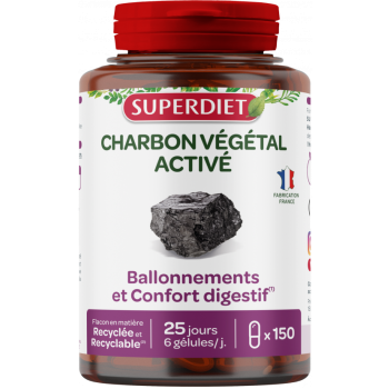 Aktivkohle Super Diet - Dose mit 150 Kapseln