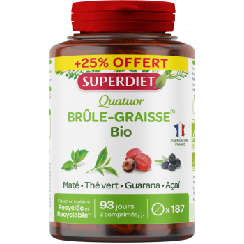 Bio Fettverbrennungs-Quartett Super Diet - 187 Tabletten Dose + 25% geschenkt