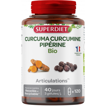 Curcuma Piperin Bio Super Diet - Dose von 120 Kapseln