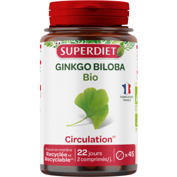 Ginkgo biloba bio Super Diet - Packung mit 45 Tabletten