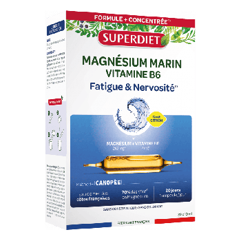 Meeresmagnesium und Vitamin B6 Super Diet - Packung mit 20 Ampullen zu je 10 ml