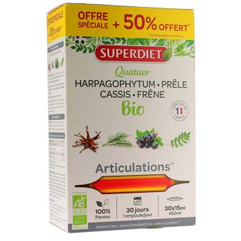 Quatuor Gelenke BIO Super Diet - Sonderangebot + 50% geschenkt 30x15ml